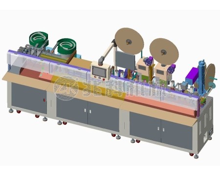 全自動雙頭穿號碼管插膠殼端子機